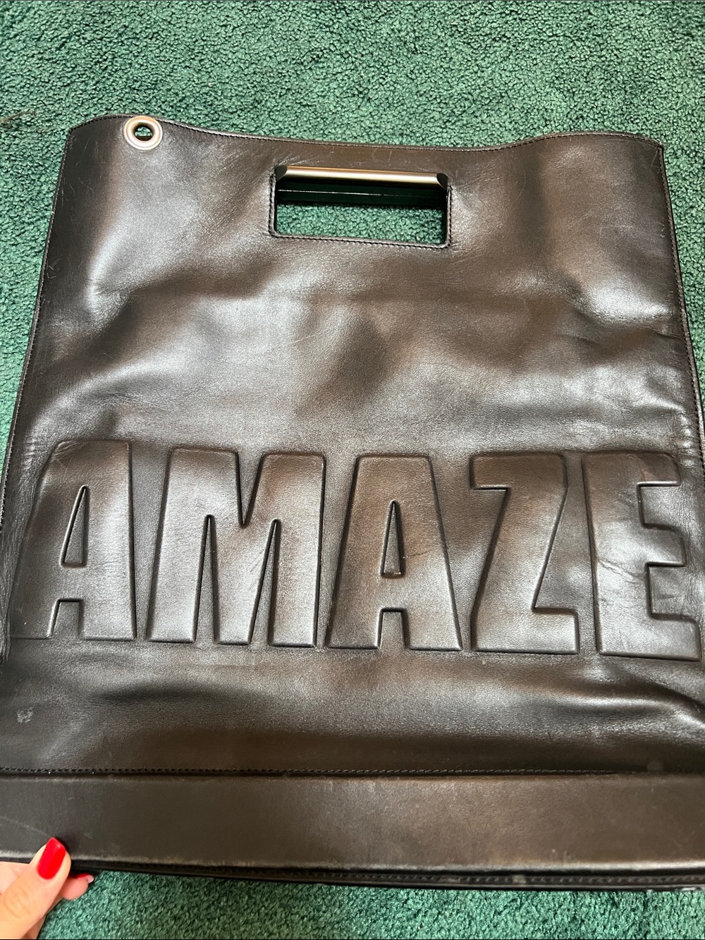 3.1 Phillip Lim Black Embossed 'AMAZE' Tote